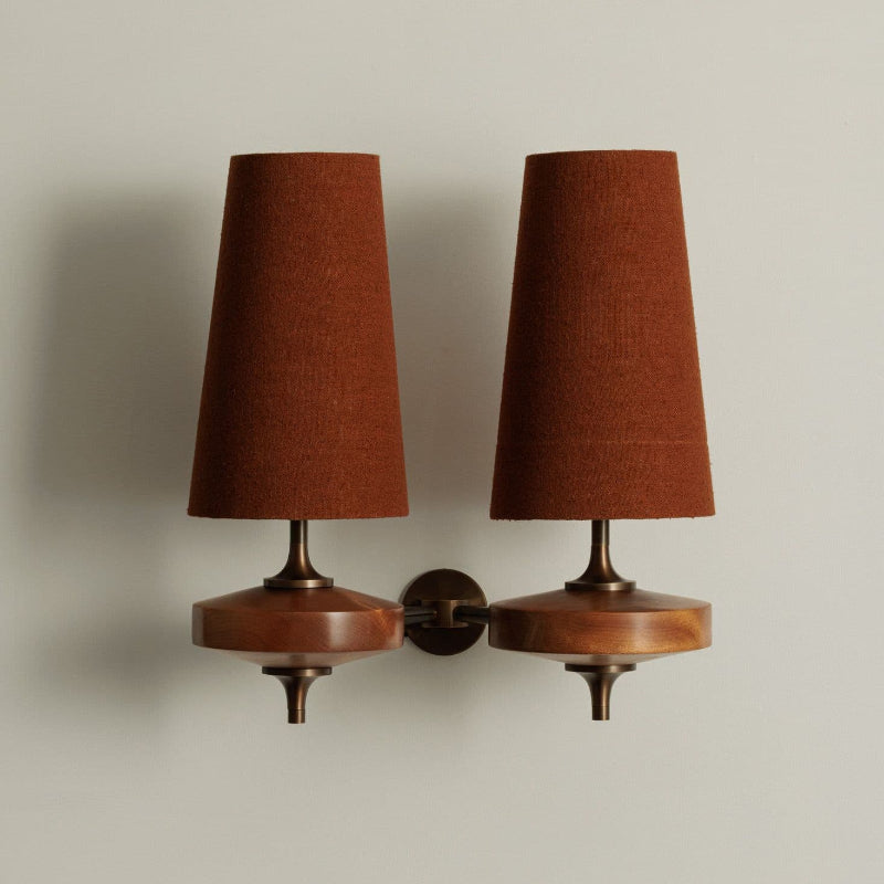 Nydorisra Vintage Væglampe - 2 Hoveder Rød