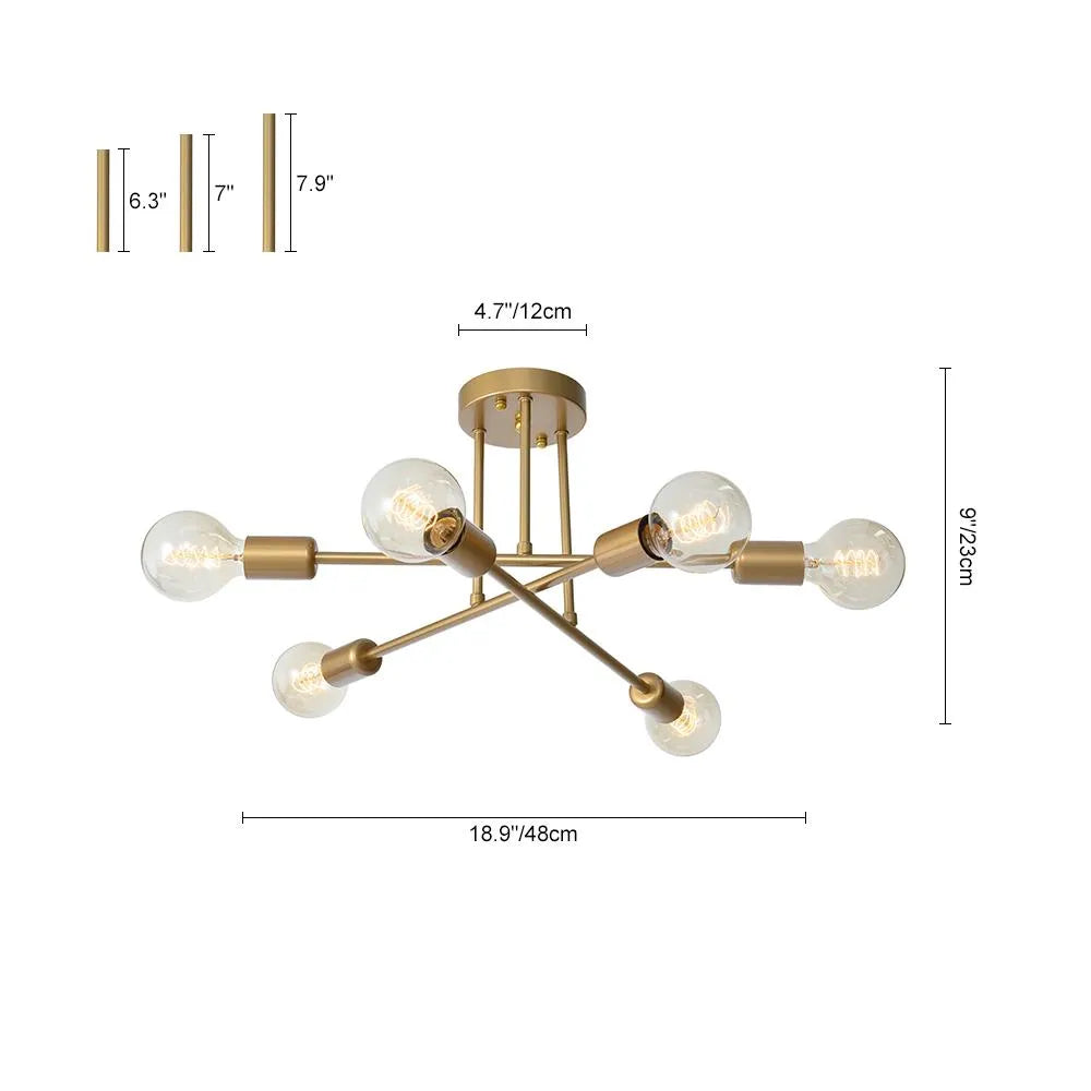 Vallin Moderne Messinglampe